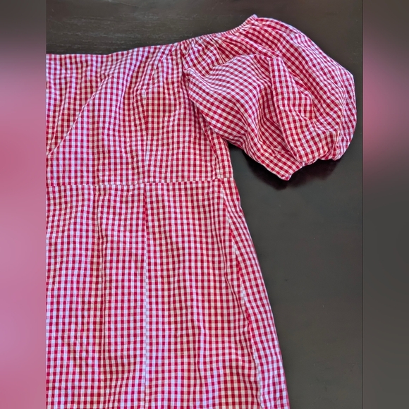 Vici Rosie Gingham Off The Shoulder Mini - Picture 5 of 16